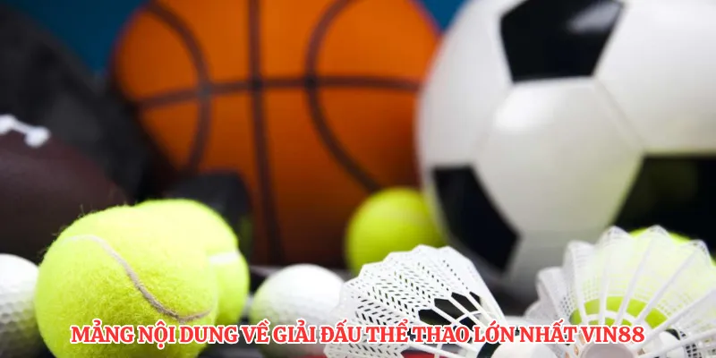 Mảng nội dung về giải đấu thể thao lớn nhất VIN88