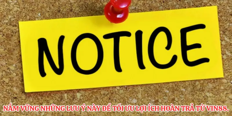 Nắm vững những lưu ý này để tối ưu lợi ích hoàn trả từ VIN88.